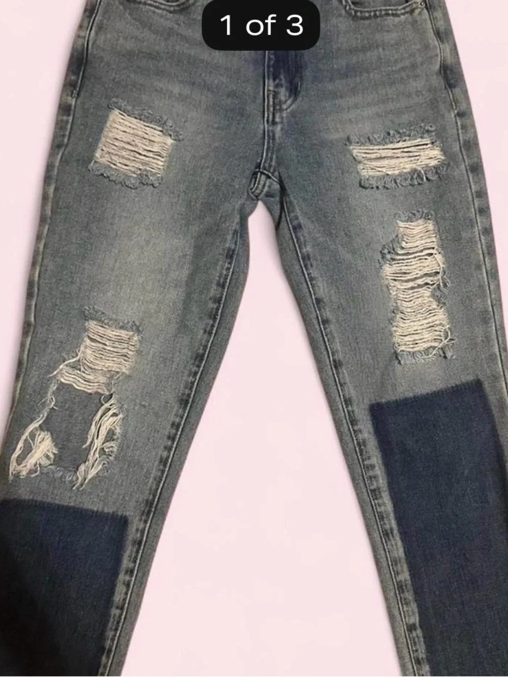 Pacsun mom Women’s Jeans in Washed Blue with Darker Leg Design